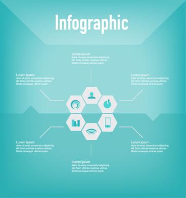 corporate icon design infographic vector
