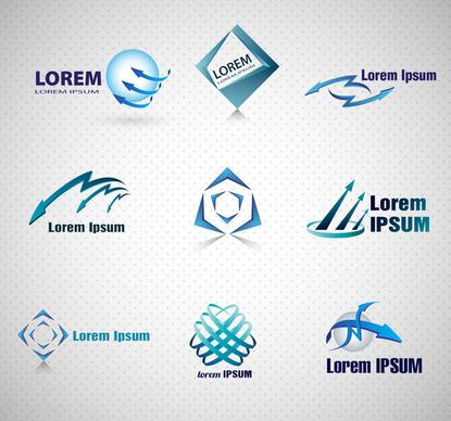 corporate logo design with blue color