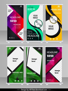 corporate posters templates elegant colorful modern vertical shape