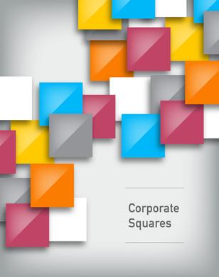 corporate squares abstract background vector