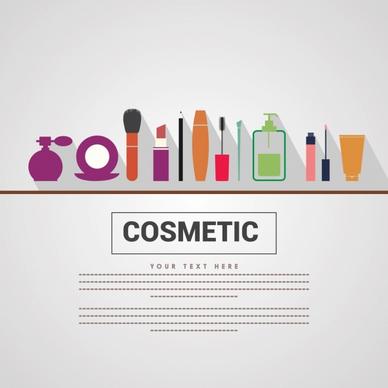 cosmetic advertisment makeup tools display space for text