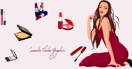 Cosmetics vector graphics