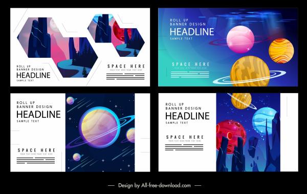 cosmos science background templates colorful modern decor