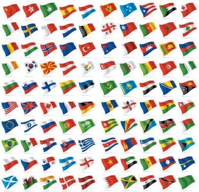 countries and regions flag flag vector