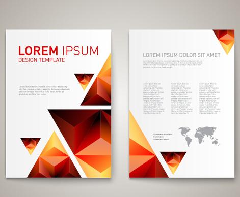 cover brochure geometric triangle copy space vector