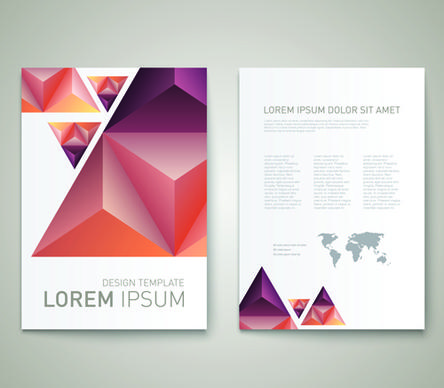 cover brochure geometric triangle copy space vector