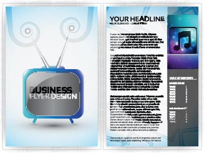 cover of business flyer design vector