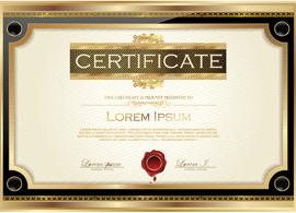 cover of certificate design template vector