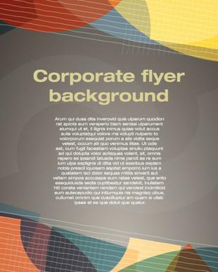 covers of corporate flyer vector background