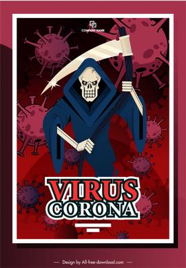 covid 19 banner death virus sketch cartoon sketch