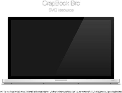 crapbook bro laptop vector