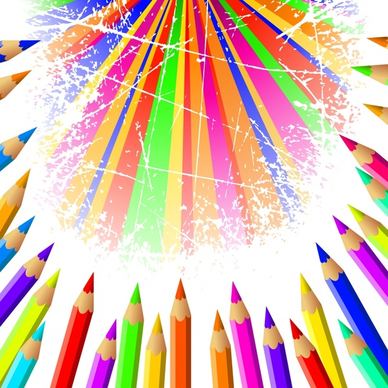 pencil advertising background colorful grunge rays decor