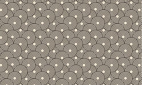 Crazy Circles Free Seamless Pattern 