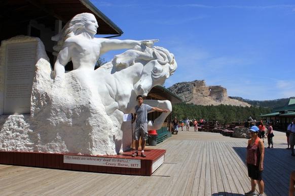 crazyhorse statue from the side in the black hills south dakota
