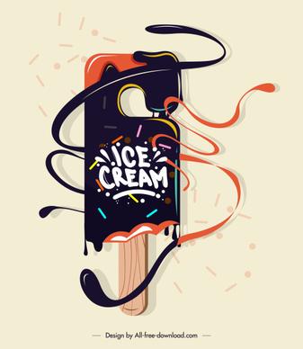 cream stick advertising background colorful dynamic decor