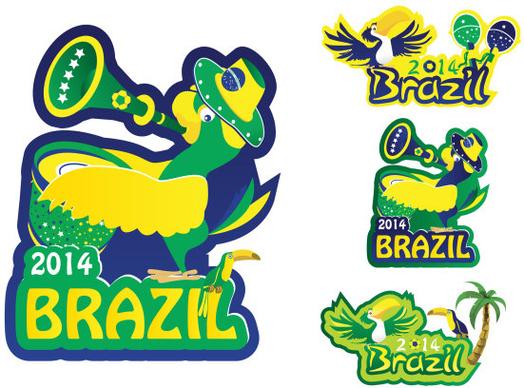 creative14 brazil world cup logos vector
