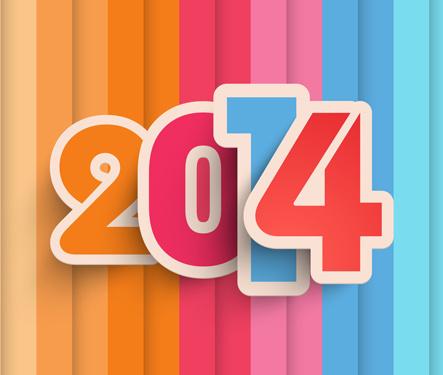 creative14 new year vector background set