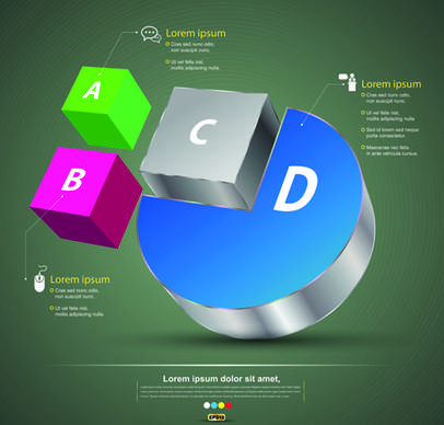 creative 3d infographic design vector