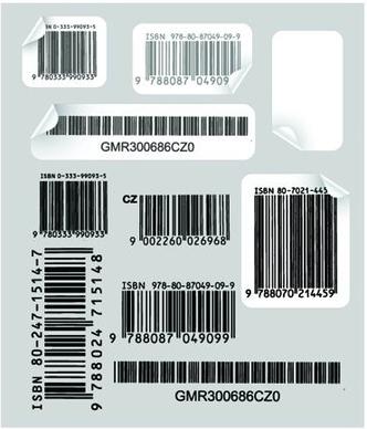 creative and practical bar code label vector 1