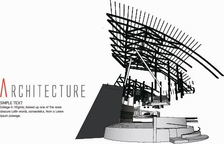 creative architecture concept background vector