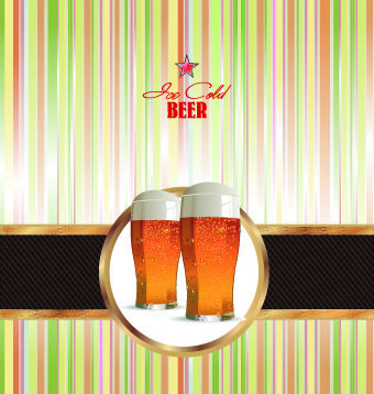 creative beer poster design vector