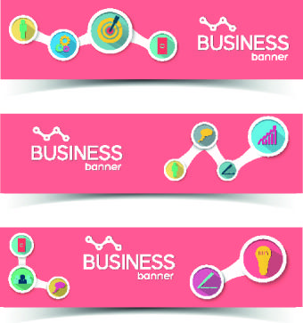 creative business banners elements vector