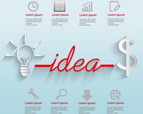 creative business idea template graphics vector
