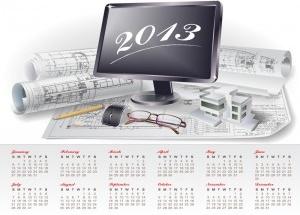 Creative Calendar 2013 design vector