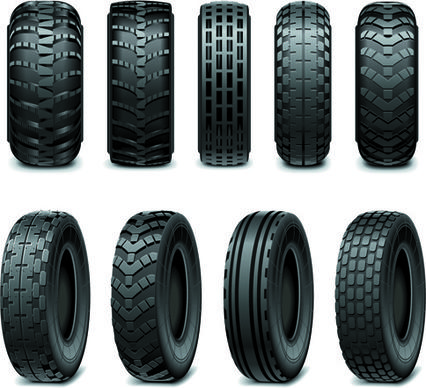 creative car tires vector design
