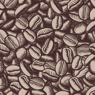 creative coffee beans pattern vector grephics
