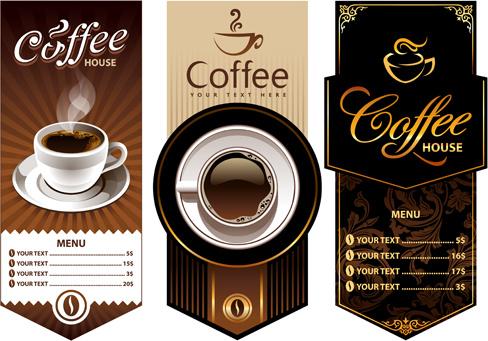 creative coffee menu cover background vector