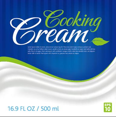 creative cooking cream advertising poster vector