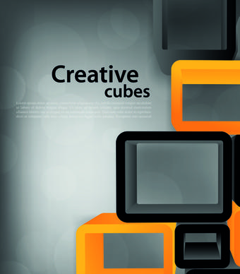 creative cubes art vector backgrounds