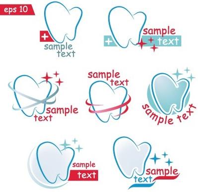 creative dental logos design graphic vector