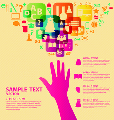 creative education idea infographics vector