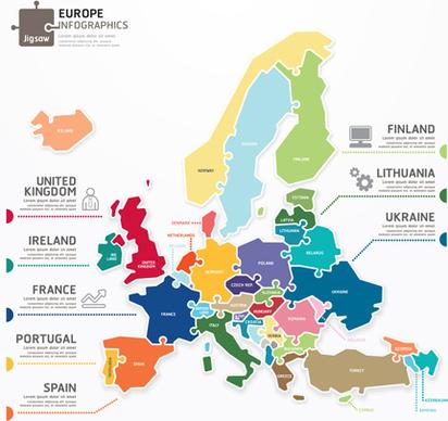 creative europe infographics vector