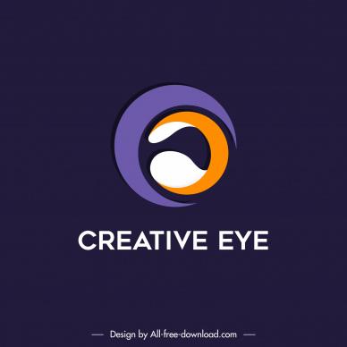 creative eye logo template modern circle curves