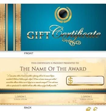 creative gift certificate template vector