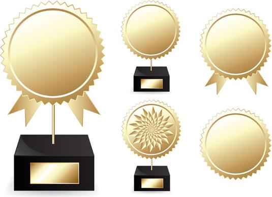 creative golden awards vector