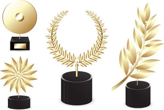 creative golden awards vector