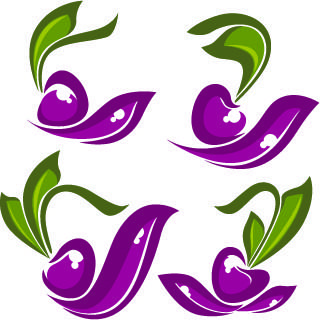 creative green leaf logos vector