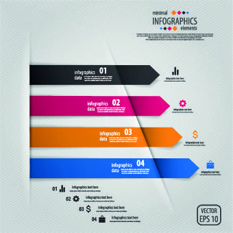 creative infographic with number design vector