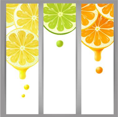 creative lemon vector banners set