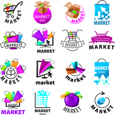 creative market logos vector set