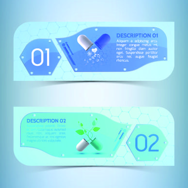 creative medical banner with number vector
