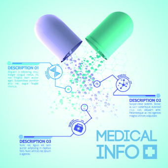 creative medical info design vector
