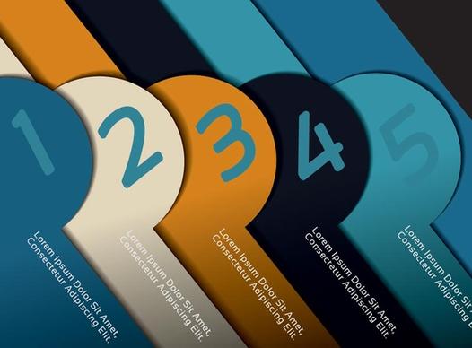 creative numbered banners infographics vector