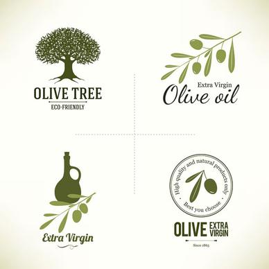 creative olive logos vector