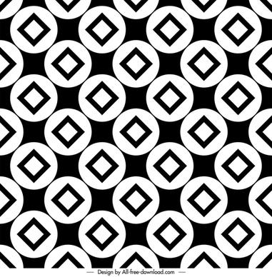 creative pattern black white isolated circle square shapes repeating 