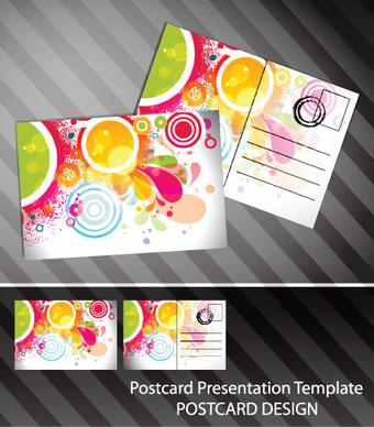creative postcard design elements vector set